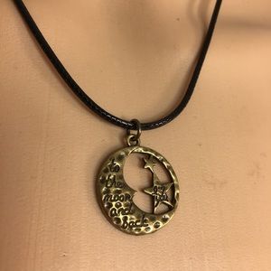I love you to the moon & back Moon Necklace
